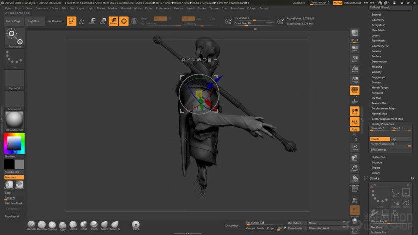 【中文字幕】ZBrush 外星角色建模雕刻教程 How to make a Creature with Character