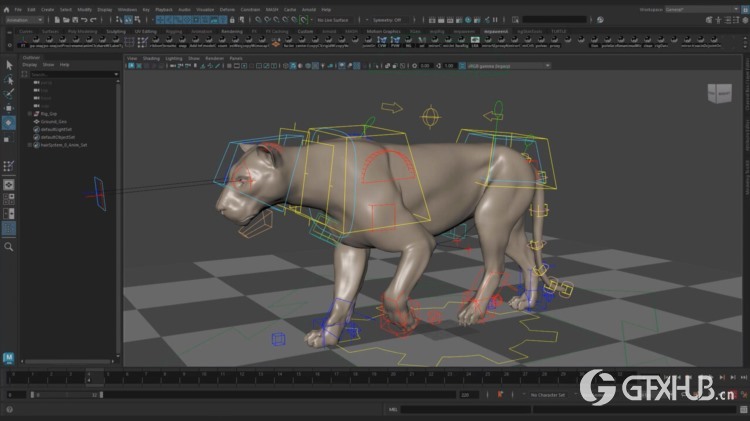【中文字幕】Maya四足动物绑定动画教程 Creating a Quadruped Rig For Production