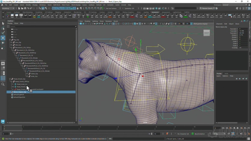 【中文字幕】Maya四足动物绑定动画教程 Creating a Quadruped Rig For Production