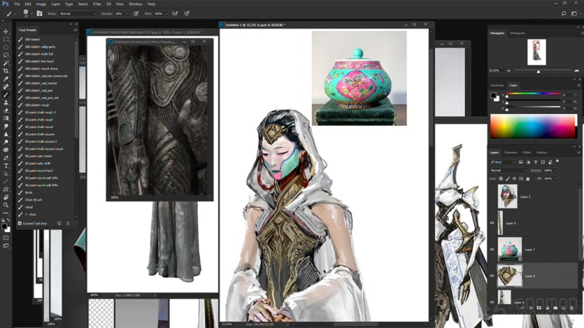 【中文字幕】Daz3D+Blender游戏电影概念角色设计教程 Cinematic Concept Art for Films & Games