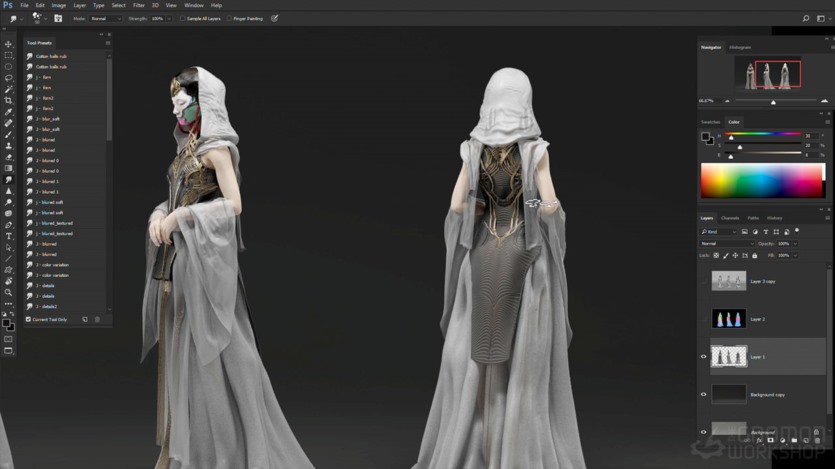 【中文字幕】Daz3D+Blender游戏电影概念角色设计教程 Cinematic Concept Art for Films & Games