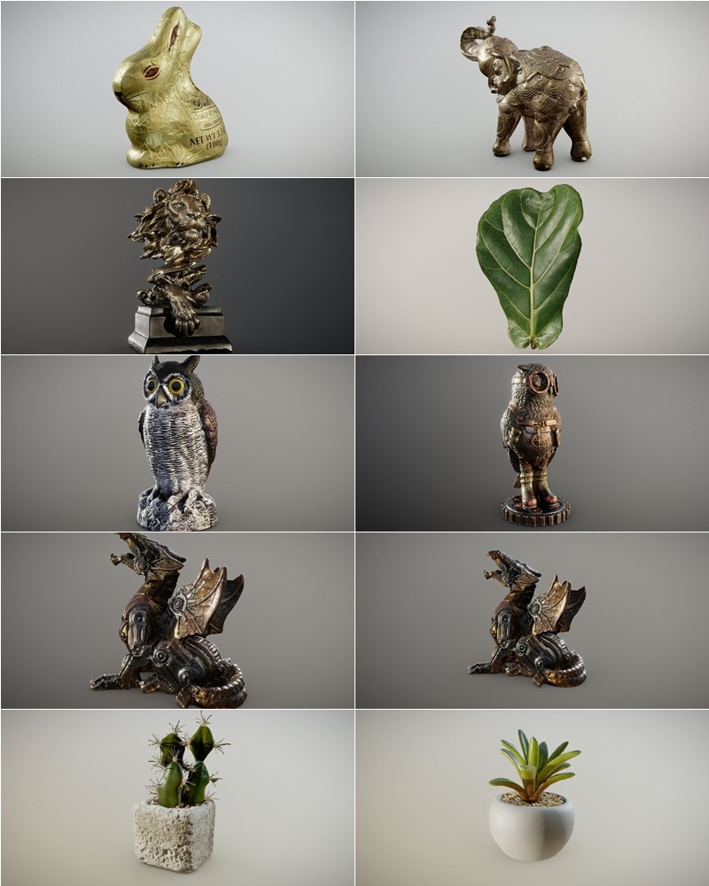 室内装饰品扫描3D模型 Sketchfab – Inciprocal Sketchfab Decor Scans Collection
