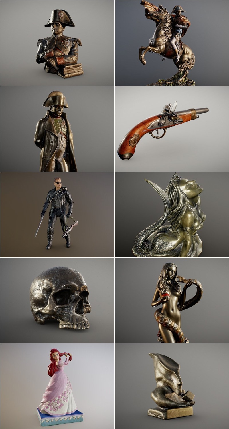 室内装饰品扫描3D模型 Sketchfab – Inciprocal Sketchfab Decor Scans Collection