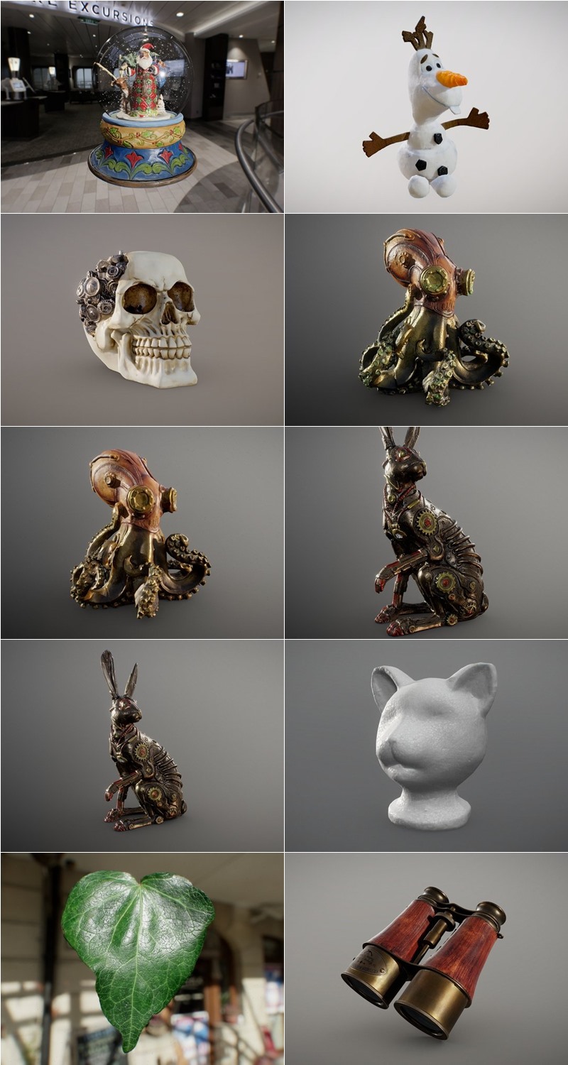 室内装饰品扫描3D模型 Sketchfab – Inciprocal Sketchfab Decor Scans Collection