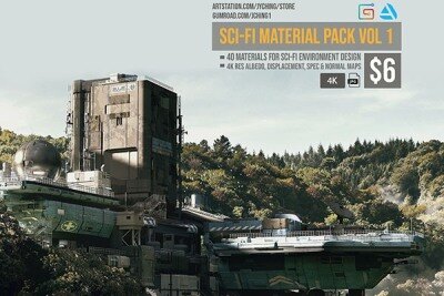 40组科幻钢铁材质贴图 40 Sci-Fi Materials for Environment Design Vol.1
