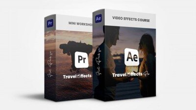 【中文字幕】AE+PR旅游视频剪辑特效教程 FlatpackFX – Travel Effects Pro