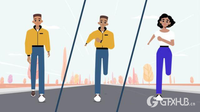 前视图卡通角色绑定动画AE教程 Rigging Animation from the Front View in After Effects