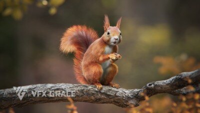 松鼠3D模型 RedSquirrel Summer Animated VFX Grace 3D model