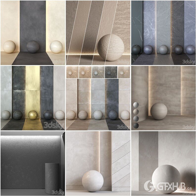 30组石膏石材材质贴图合集 - 20241029