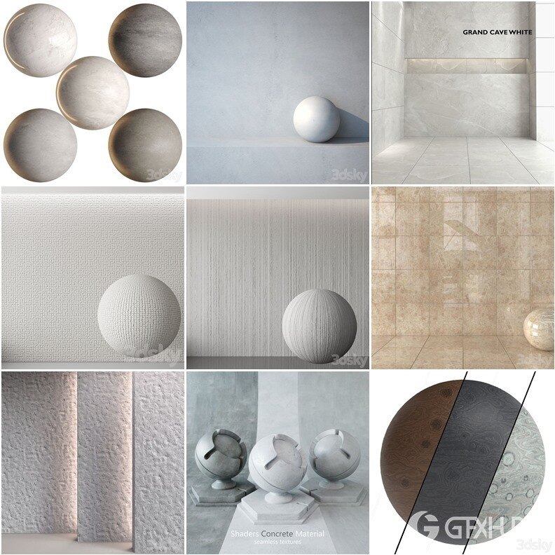 30组石膏石材材质贴图合集 - 20241029