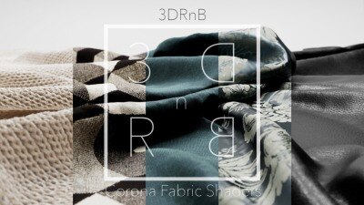 600+高端纺织布料Corona材质预设 适用于C4D的 3DRnB Corona Fabric Shaders