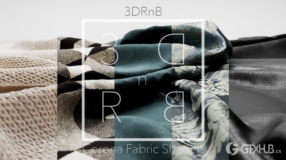 600+高端纺织布料Corona材质预设 适用于C4D的 3DRnB Corona Fabric Shaders