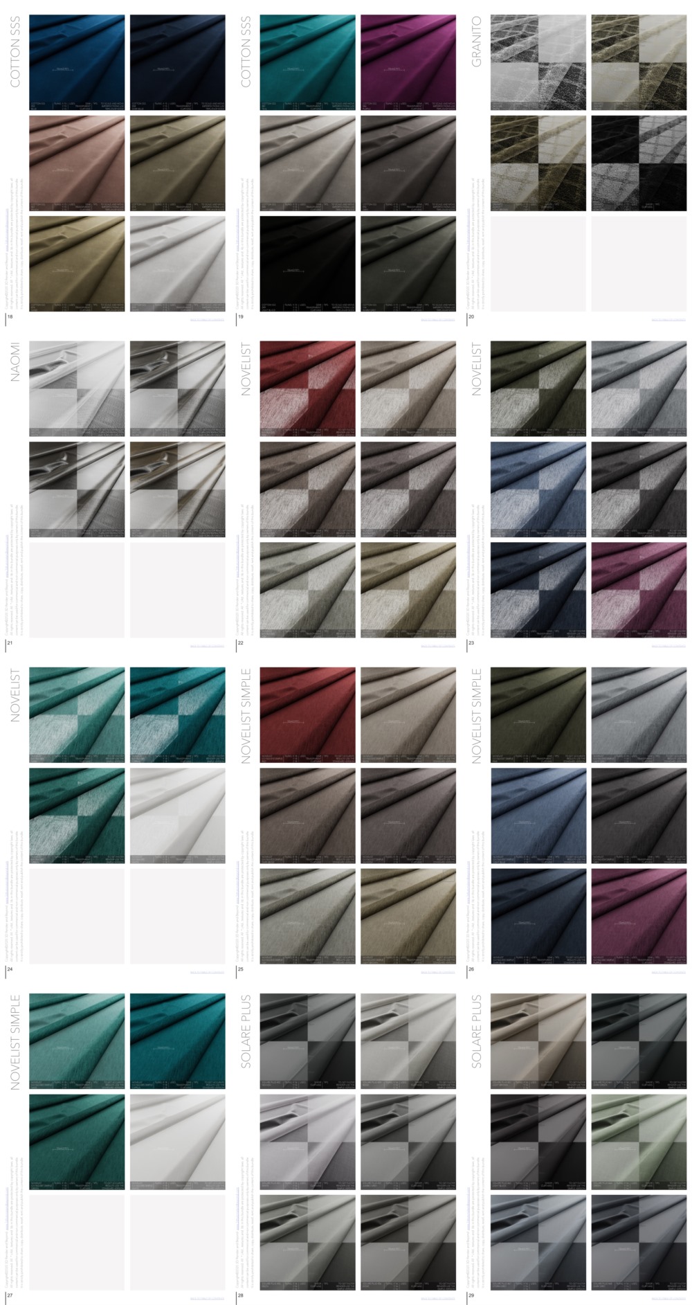 600+高端纺织布料Corona材质预设 适用于C4D的 3DRnB Corona Fabric Shaders