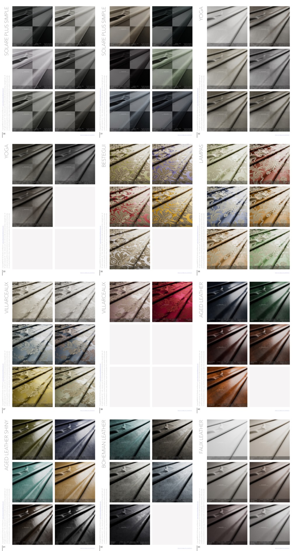 600+高端纺织布料Corona材质预设 适用于C4D的 3DRnB Corona Fabric Shaders
