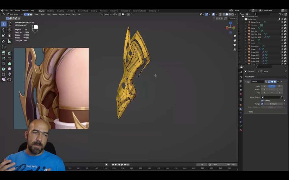 【中文字幕】Blender 3D女性装甲刺客建筑教程 3D Female Armoured Assassin in Blender course