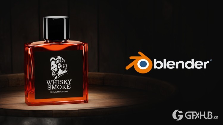 Blender香水玻璃瓶建模渲染教程 Professional Product Visualization with Blender