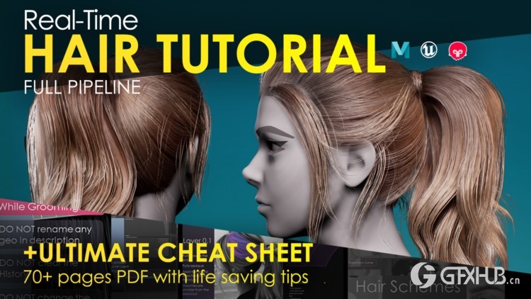 【中文字幕】Zbrush+Maya 制作实时发型全流程教程 Real-Time Hair Tutorial