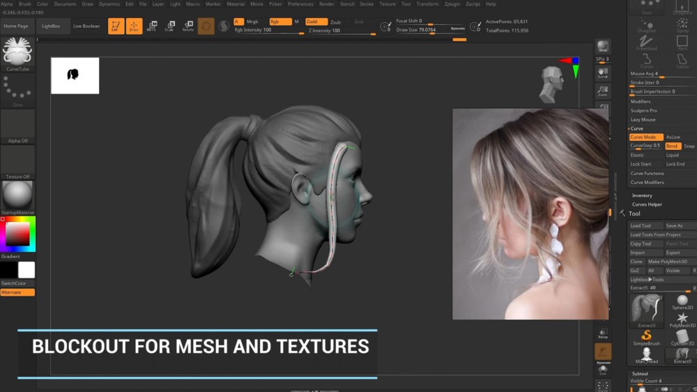 【中文字幕】Zbrush+Maya 制作实时发型全流程教程 Real-Time Hair Tutorial