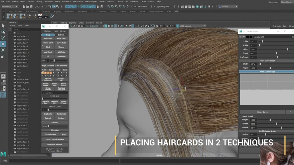 【中文字幕】Zbrush+Maya 制作实时发型全流程教程 Real-Time Hair Tutorial