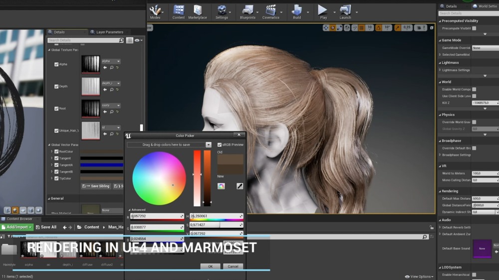【中文字幕】Zbrush+Maya 制作实时发型全流程教程 Real-Time Hair Tutorial