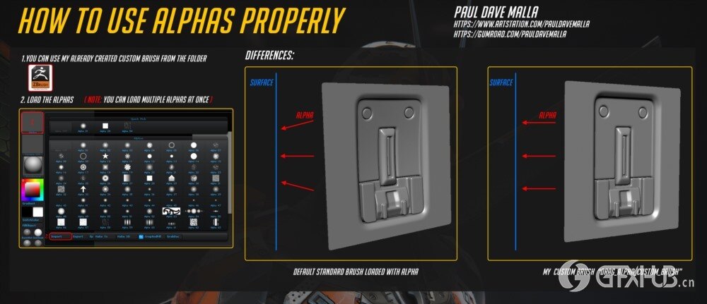 110组硬表面机械Alphas贴图 Artstation - 110 Mech Alphas