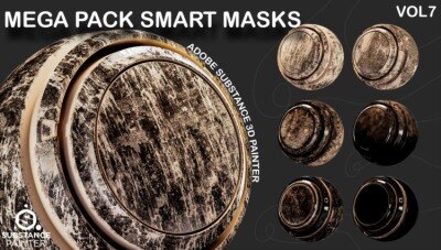 高细节实用智能材质 High Detail Practical – SMART MASKS – Adobe Substance 3d Painter VOL7