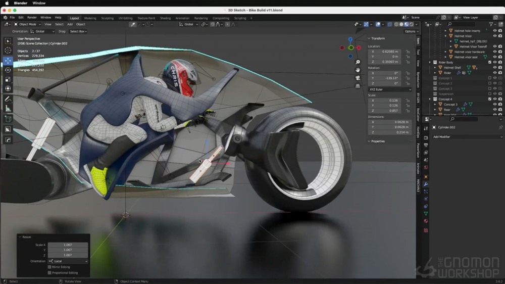 【中文字幕】Blender 赛车概念设计建模教程 Race Vehicle Concept Design