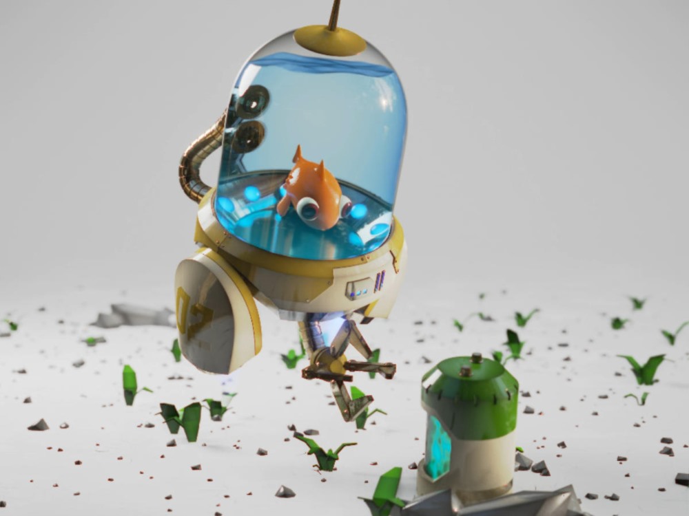 【中文字幕】Blender机器人硬面建模材质绑定动画渲染教程 CGBoost – Robotic Planet