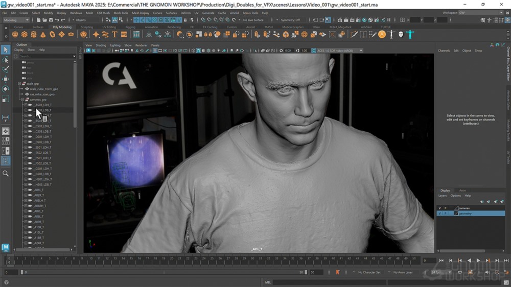 【中文字幕】MaYa视觉特效创建高效的数字替身教程 Creating Efficient Digital Doubles for VFX