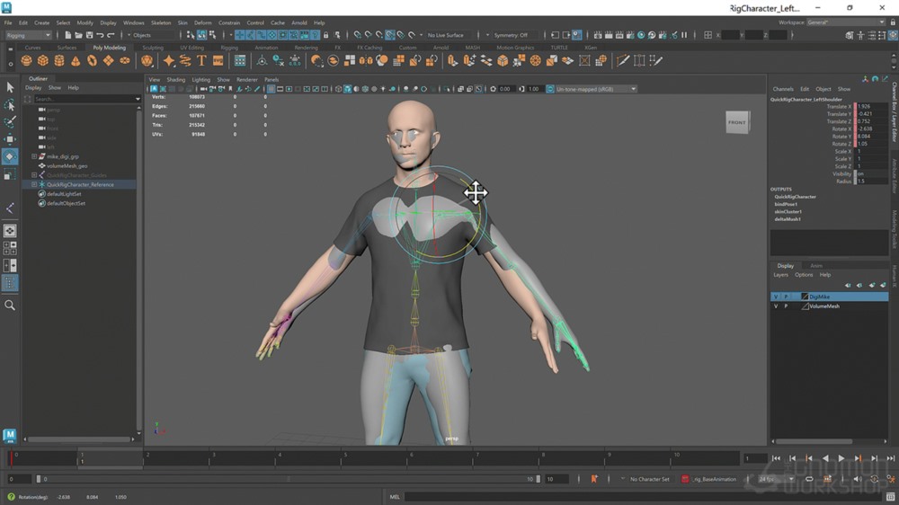 【中文字幕】MaYa视觉特效创建高效的数字替身教程 Creating Efficient Digital Doubles for VFX