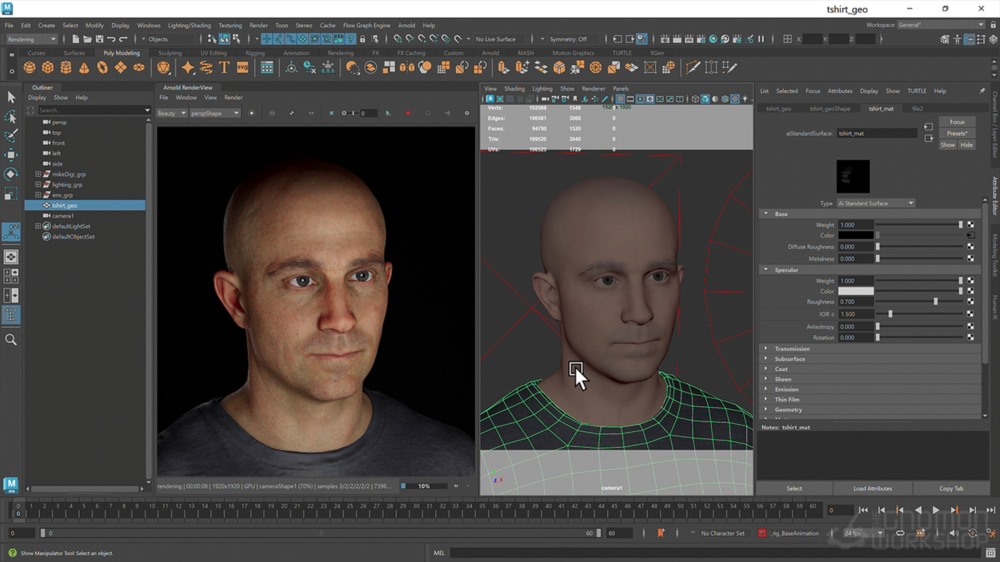 【中文字幕】MaYa视觉特效创建高效的数字替身教程 Creating Efficient Digital Doubles for VFX