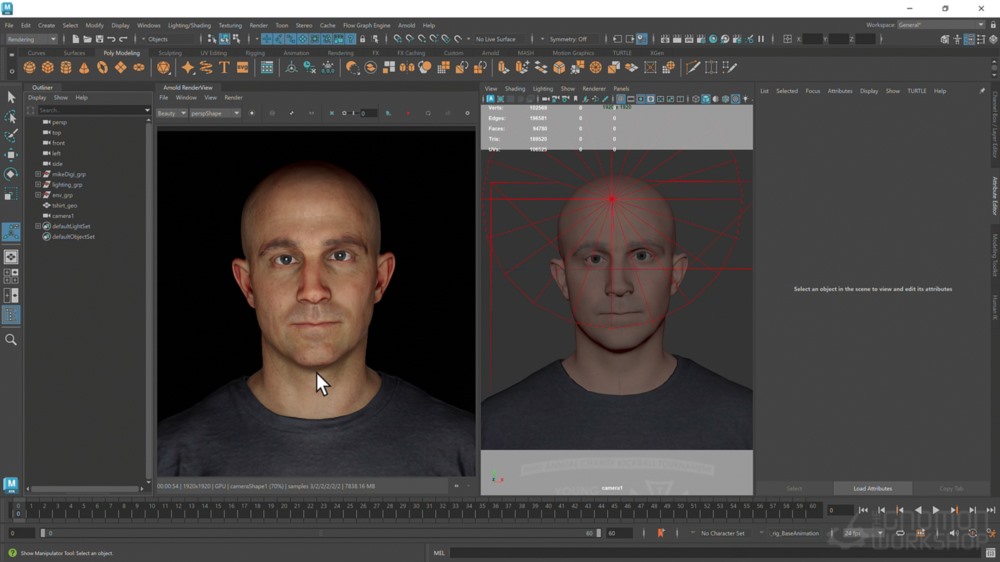 【中文字幕】MaYa视觉特效创建高效的数字替身教程 Creating Efficient Digital Doubles for VFX