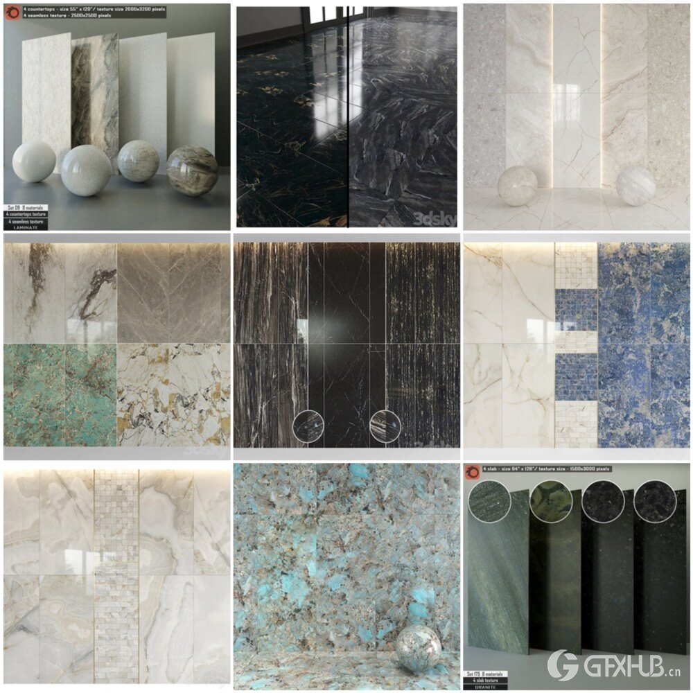 30组瓷砖大理石材质贴图合集 - 20241107