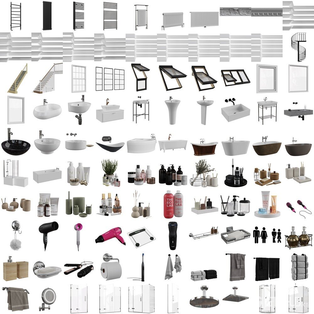 Imeshh 1900+高品质室内Blender 3D模型贴图材质库 Imeshh professional 3D Archviz Library for Blender