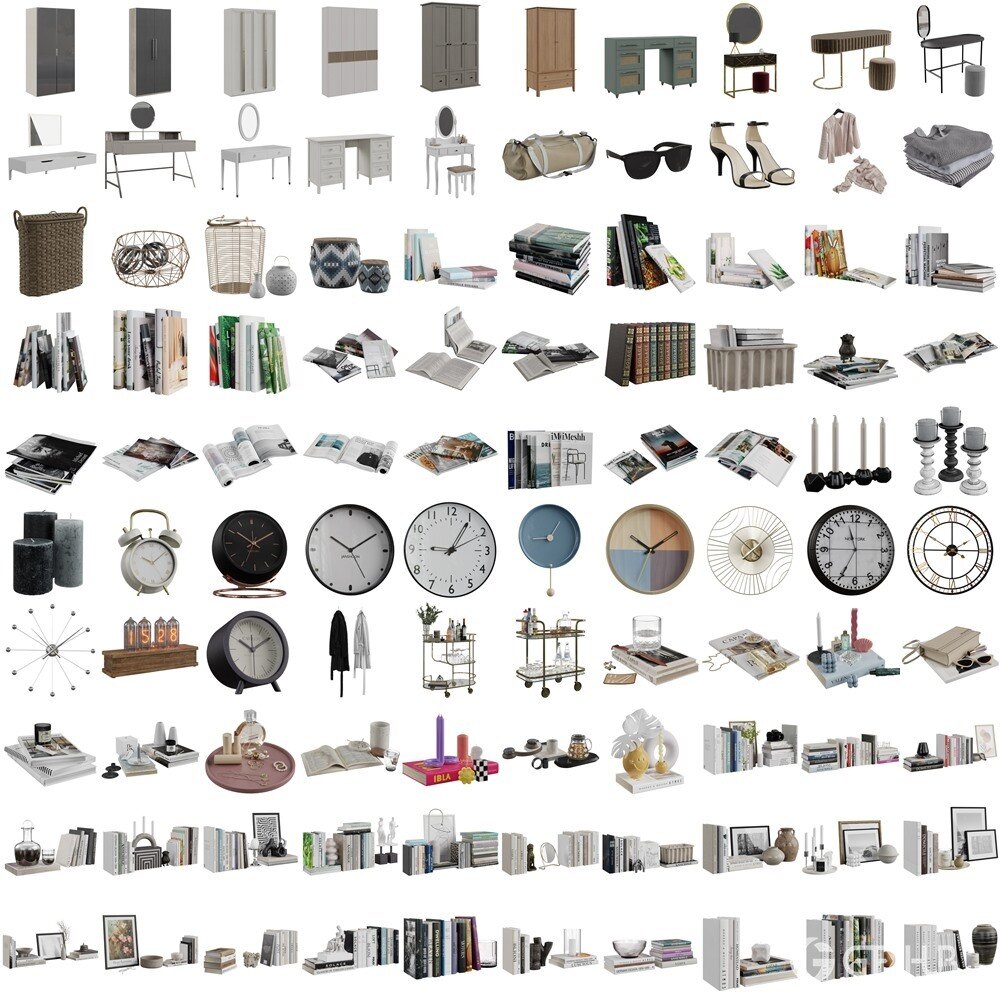 Imeshh 1900+高品质室内Blender 3D模型贴图材质库 Imeshh professional 3D Archviz Library for Blender