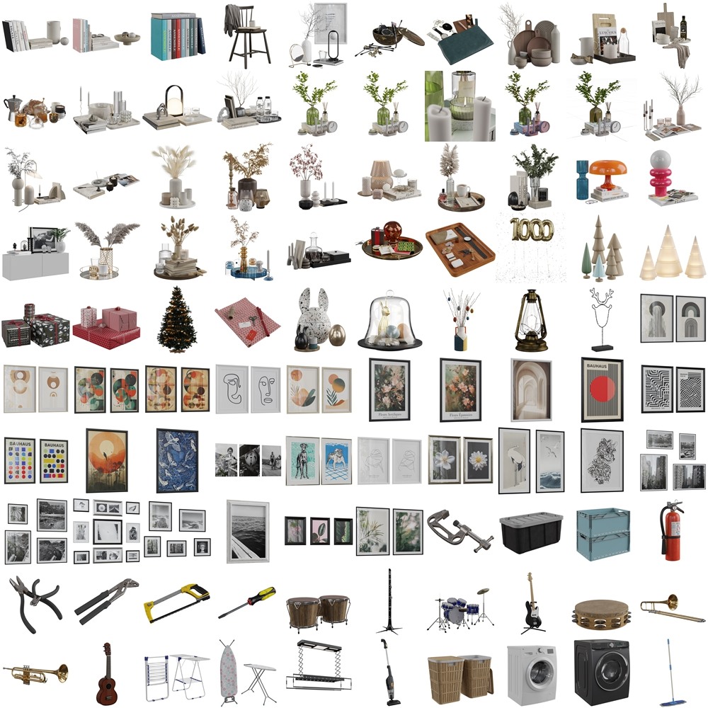 Imeshh 1900+高品质室内Blender 3D模型贴图材质库 Imeshh professional 3D Archviz Library for Blender