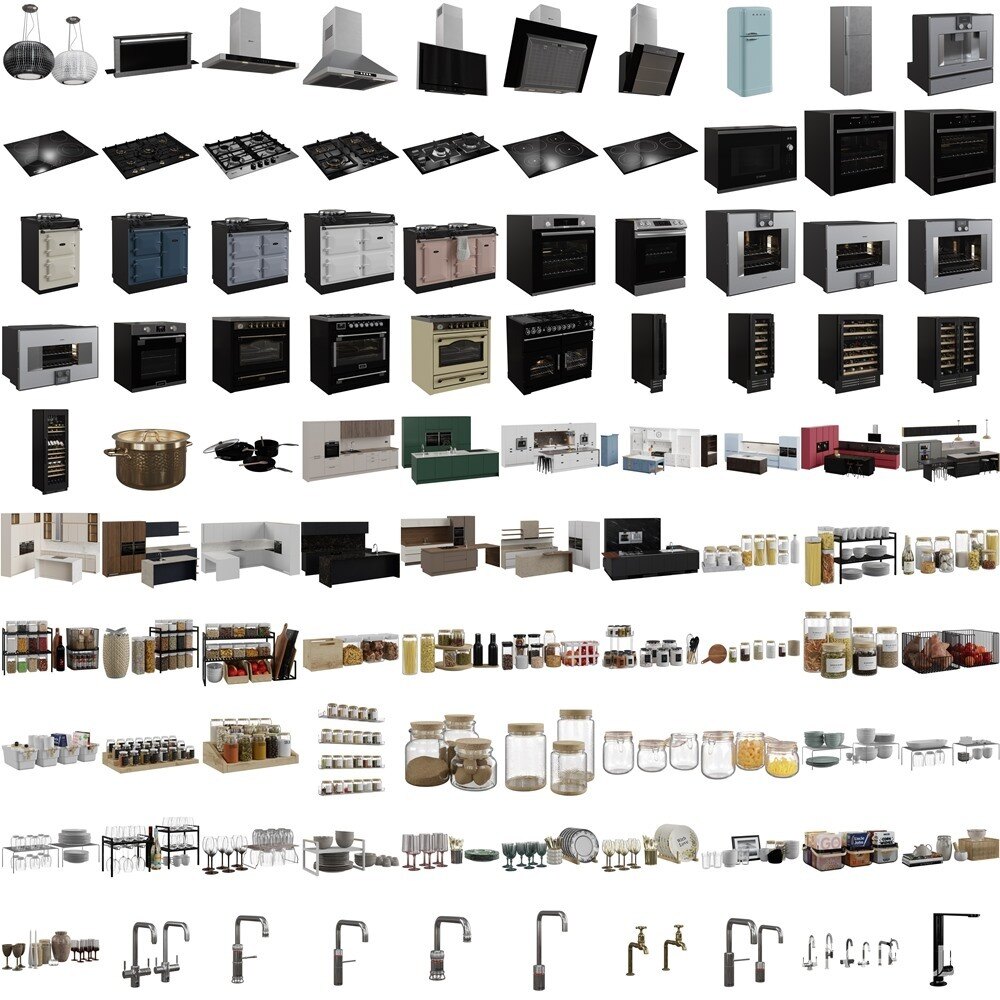 Imeshh 1900+高品质室内Blender 3D模型贴图材质库 Imeshh professional 3D Archviz Library for Blender