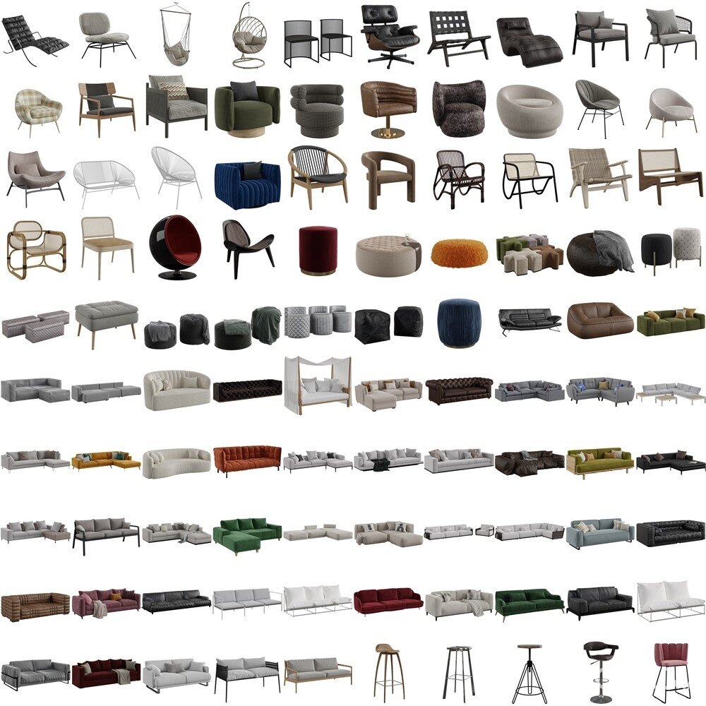 Imeshh 1900+高品质室内Blender 3D模型贴图材质库 Imeshh professional 3D Archviz Library for Blender