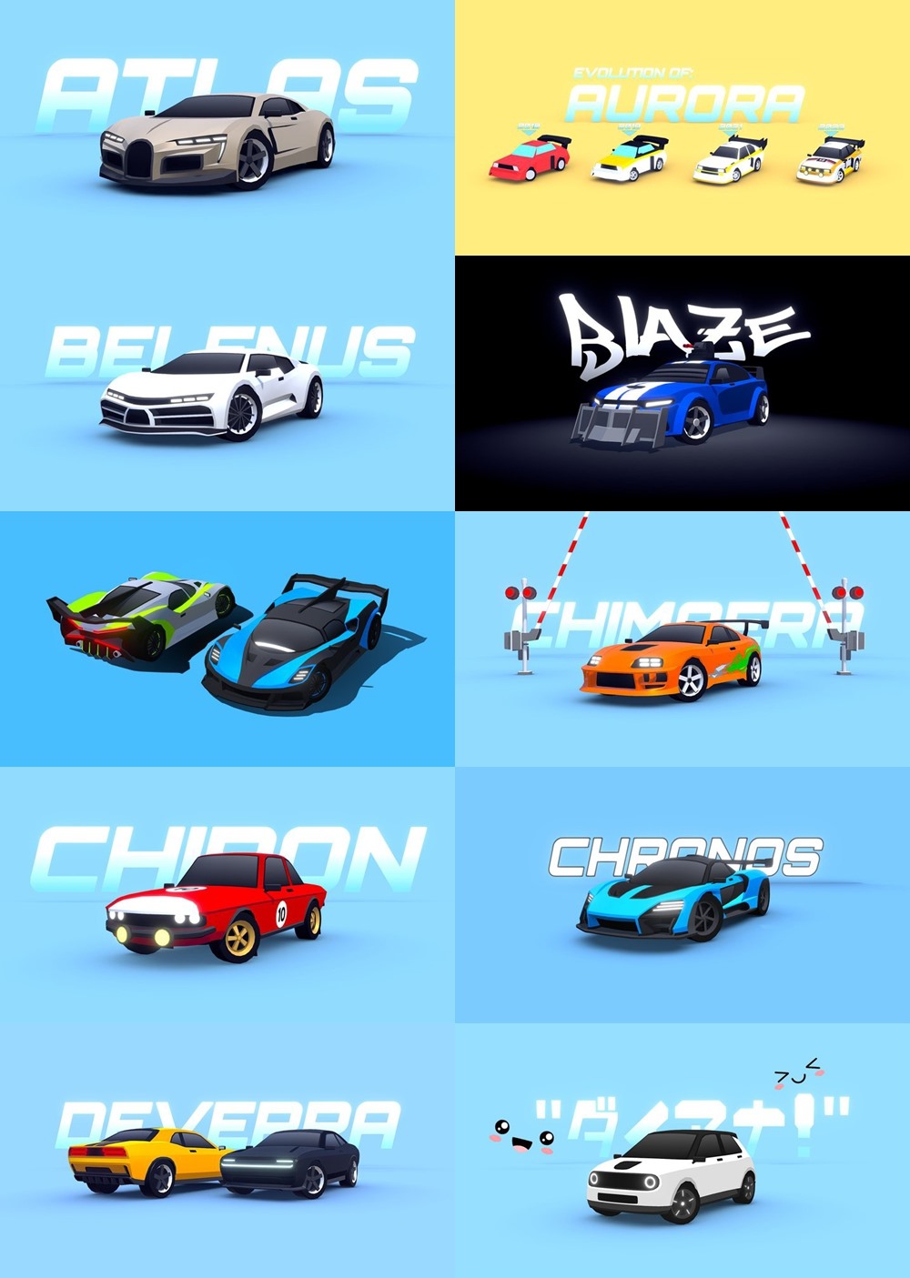 Blender低多边形汽车3D模型合集 Sketchfab - Low polygon car 3D model collection