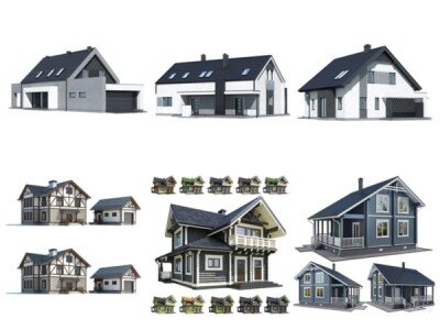 30套别墅建筑3D模型合集免费下载 – 20241113