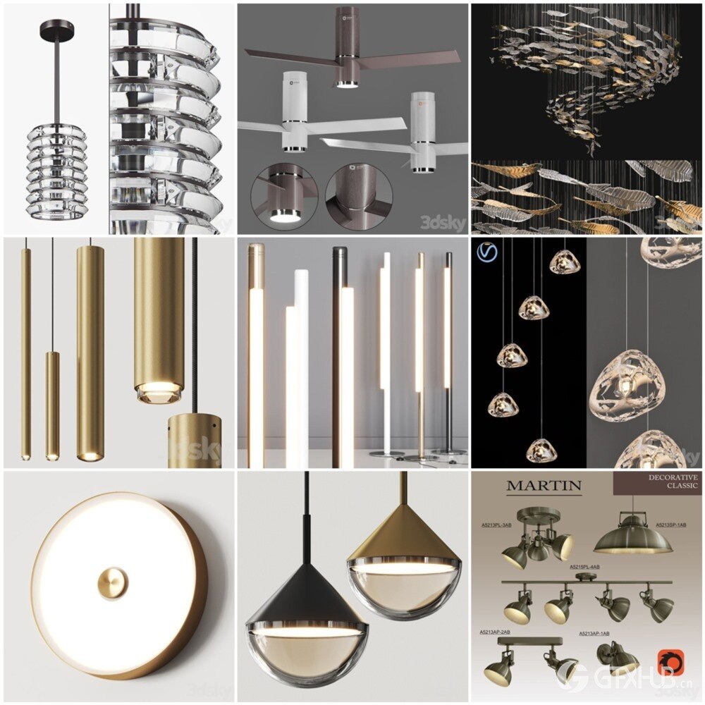 3DSky Pro 椅子灯具装饰摆件数码家电3D模型合辑2024年11月第1季 | 400套 | 17.7GB