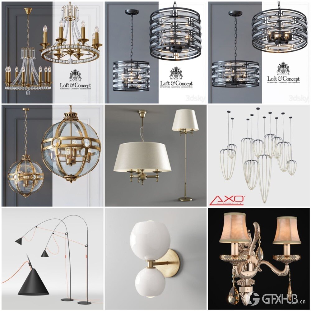 3DSky Pro 椅子灯具装饰摆件数码家电3D模型合辑2024年11月第1季 | 400套 | 17.7GB