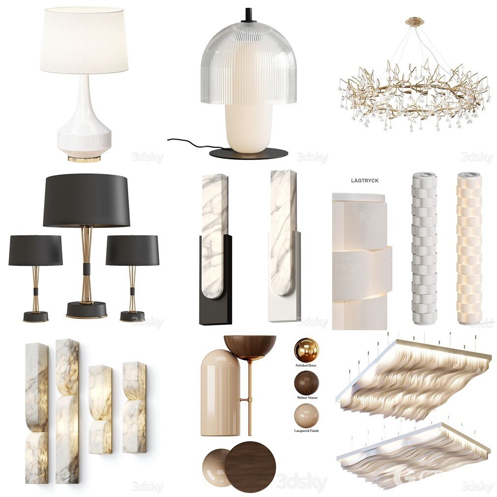 3DSky Pro 椅子灯具装饰摆件数码家电3D模型合辑2024年11月第1季 | 400套 | 17.7GB