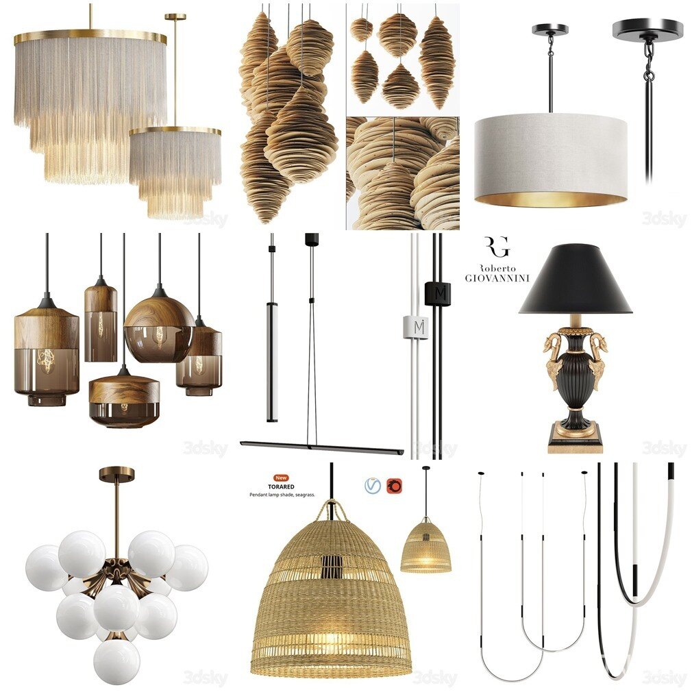 3DSky Pro 椅子灯具装饰摆件数码家电3D模型合辑2024年11月第1季 | 400套 | 17.7GB