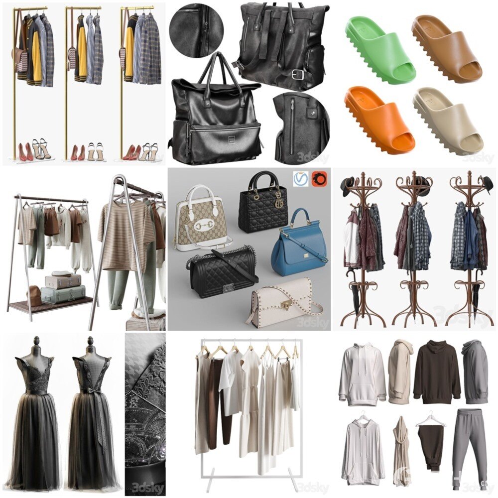 3DSky Pro 椅子灯具装饰摆件数码家电3D模型合辑2024年11月第1季 | 400套 | 17.7GB