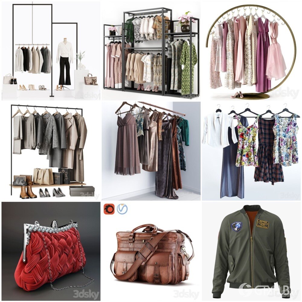 3DSky Pro 椅子灯具装饰摆件数码家电3D模型合辑2024年11月第1季 | 400套 | 17.7GB