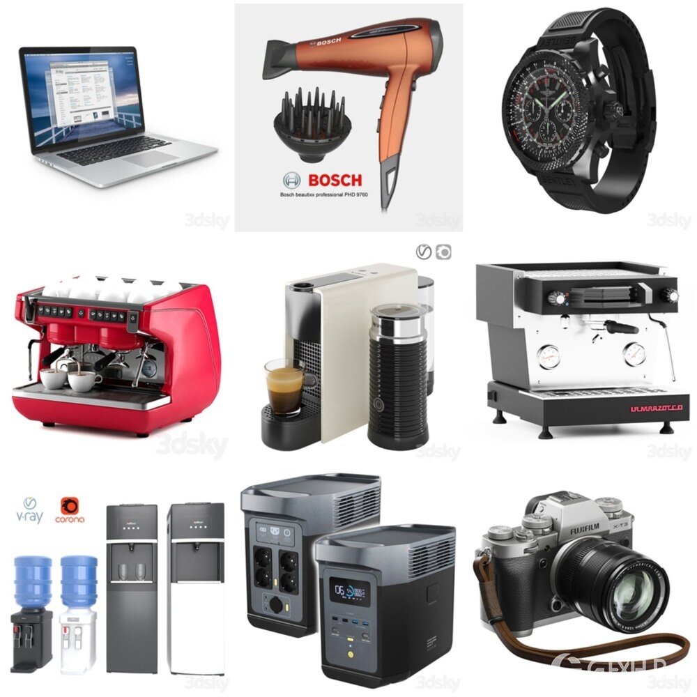 3DSky Pro 椅子灯具装饰摆件数码家电3D模型合辑2024年11月第1季 | 400套 | 17.7GB