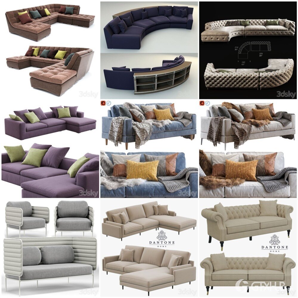 3DSky Pro 椅子灯具装饰摆件数码家电3D模型合辑2024年11月第1季 | 400套 | 17.7GB