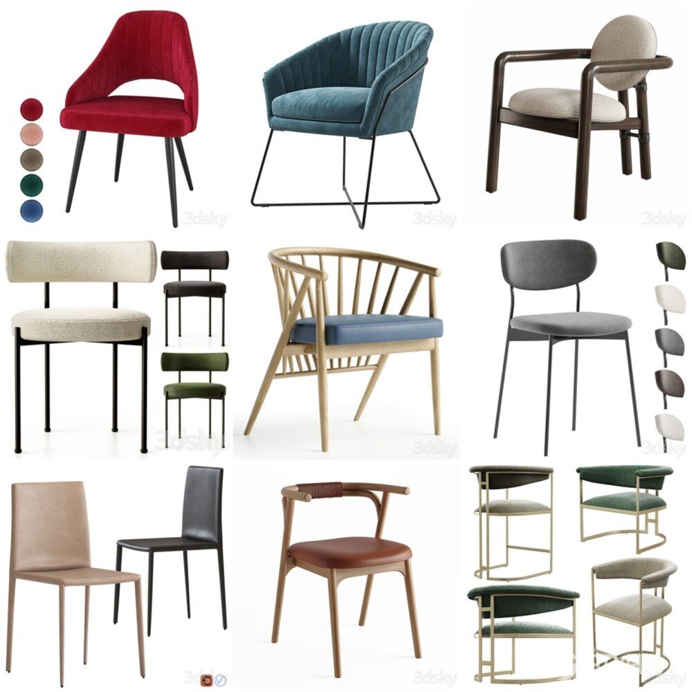 3DSky Pro 椅子灯具装饰摆件数码家电3D模型合辑2024年11月第1季 | 400套 | 17.7GB