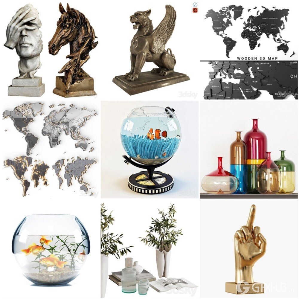 3DSky Pro 椅子灯具装饰摆件数码家电3D模型合辑2024年11月第1季 | 400套 | 17.7GB